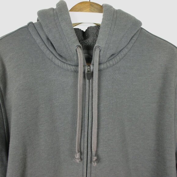 Eddie Bauer Men's Hoodie 2XL Faux Shearling Lined Full Zip Vintage Look Workwear - Picture 2 of 7